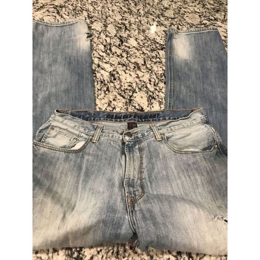 Cremieux‎ Men's Blue Denim Jeans Straight Leg Comfort Cotton Stretch Size 33x32 - Picture 9 of 12